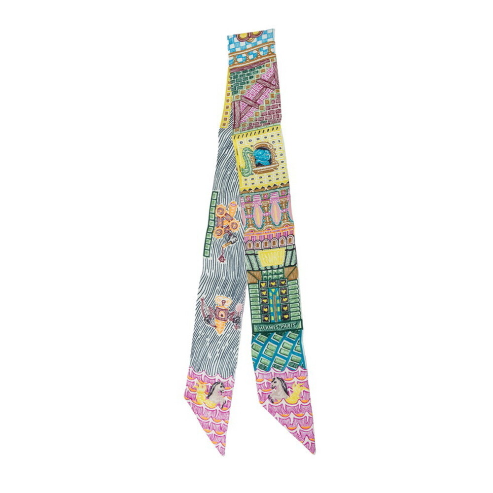 Hermes Twilly SUPER SILK QUEST Scarf Muffler Multicolor Silk Women's HERMES